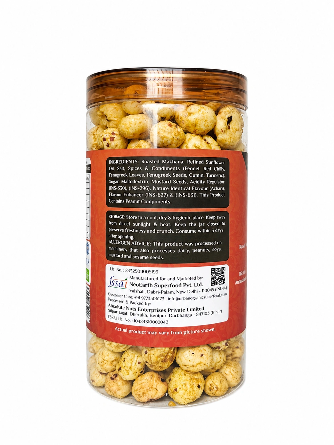 Organo Foxnuts Achari Masala Roasted Makhana 80g | Pickle Flavor Foxnuts | Healthy Masala Makhana Indian Snack | Low Calorie & Protein Rich | Gluten Free Snack India - Image 10