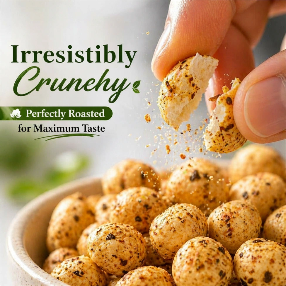 Organo Foxnuts Achari Masala Roasted Makhana 80g | Pickle Flavor Foxnuts | Healthy Masala Makhana Indian Snack | Low Calorie & Protein Rich | Gluten Free Snack India - Image 3