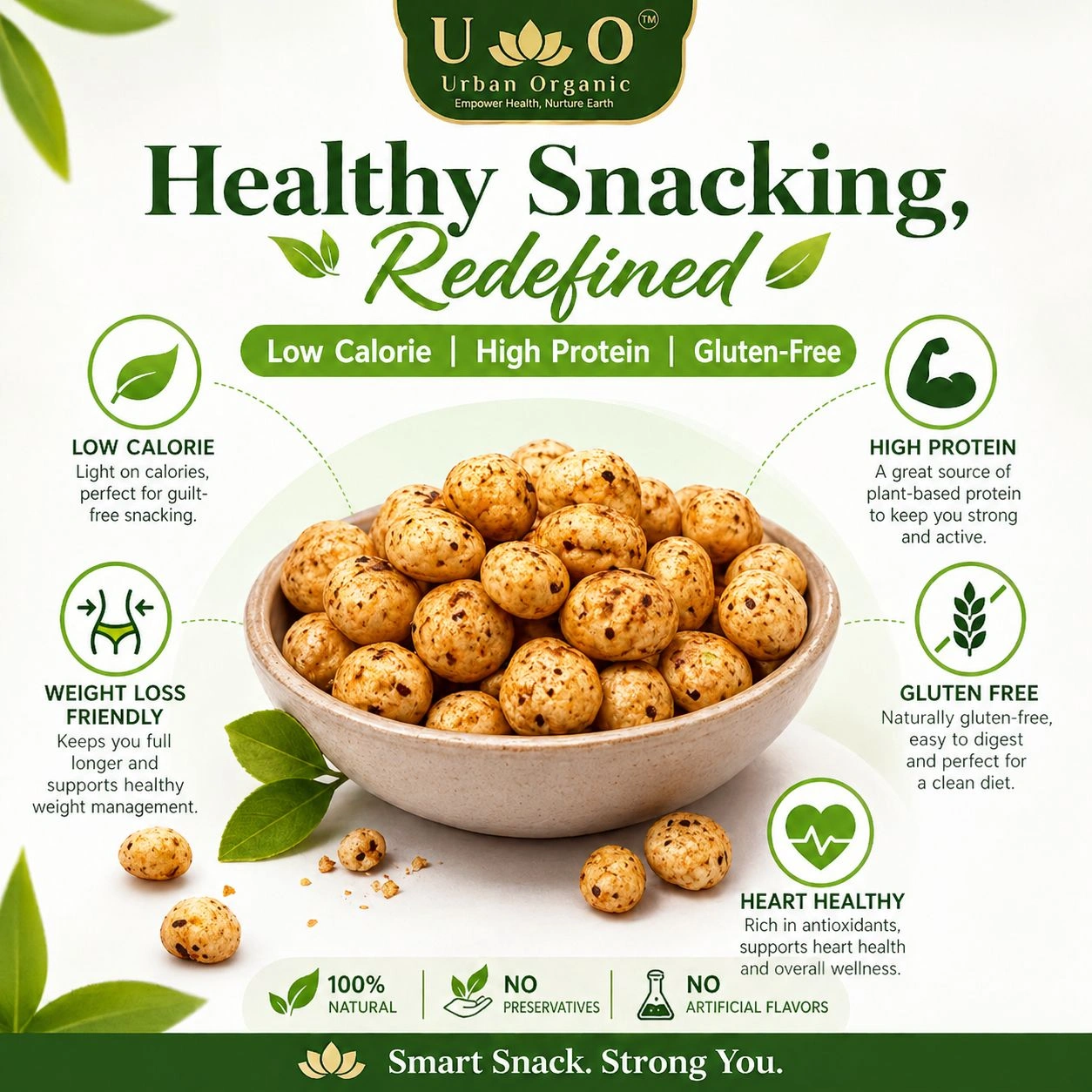 Organo Foxnuts Achari Masala Roasted Makhana 80g | Pickle Flavor Foxnuts | Healthy Masala Makhana Indian Snack | Low Calorie & Protein Rich | Gluten Free Snack India - Image 4