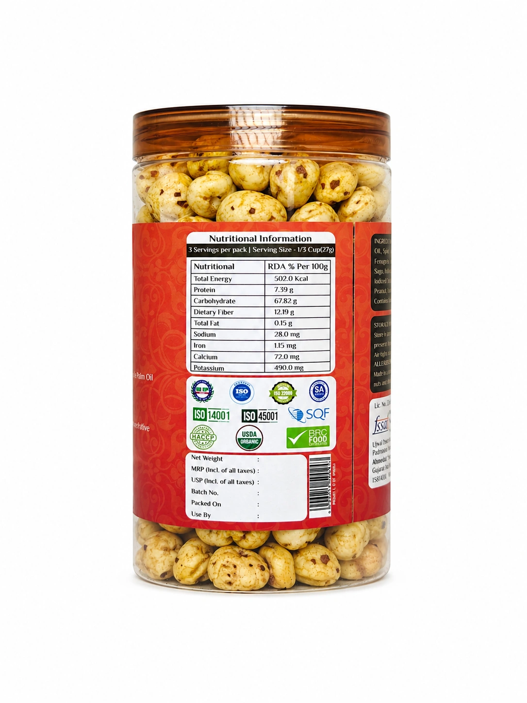 Organo Foxnuts Achari Masala Roasted Makhana 80g | Pickle Flavor Foxnuts | Healthy Masala Makhana Indian Snack | Low Calorie & Protein Rich | Gluten Free Snack India - Image 11