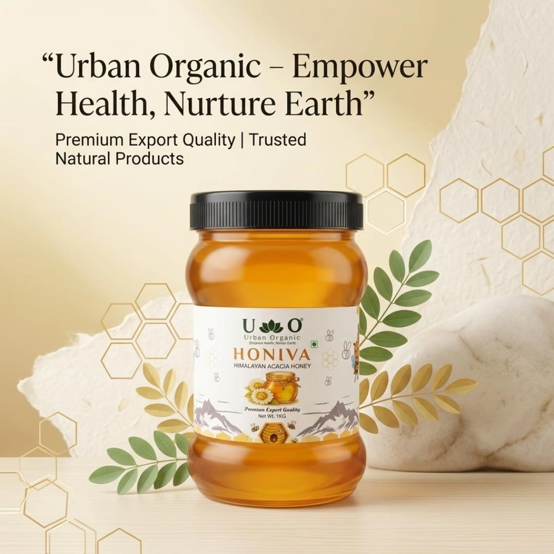 Urban Organic HONIVA Himalayan Acacia Honey 1 Kg | 100% Pure Raw Honey | No Added Sugar, Rich in Antioxidants | Natural Sweetener for Daily Health & Immunity - Image 2