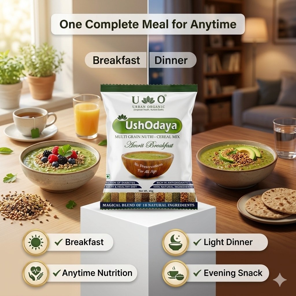 Buy 2 UshOdaya Multi Grain Nutri-Cereal Mix (450g Each) & Get 15% OFF | Healthy Breakfast Combo | Urban Organic - Image 4