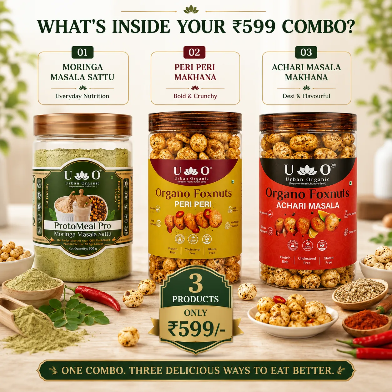 Moringa Masala Sattu + 2 Roasted Makhana Combo | ₹599 - Image 2